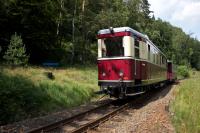 historischer Triebwagen der Zittauer Schmalspurbahn