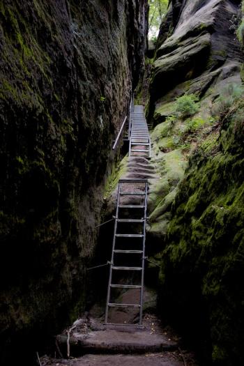 Wildschützensteig auf die Schrammsteine Wildschützensteig, Schrammsteine