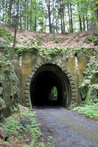 Tunnel für die Schmalspurbahn Tunnel, Eisenbahntunnel, Schwarzbachbahn, Sächsische Schweiz