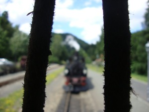 Rangieren Dampflok IV K in Oybin - Zittauer Schmalspurbahn