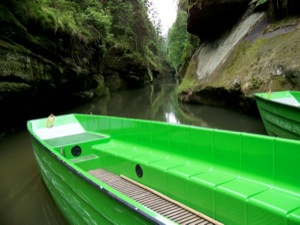 Kahnfahrt, Kahn, Edmundsklamm, Kamenice, Böhmische Schweiz, Sächsische Schweiz